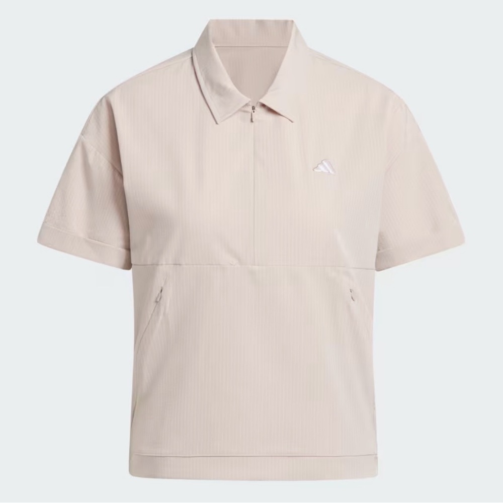 NWT Adidas Taupe Go To Short Sleeve Layer Sweatshirt Waste- Management PGA Tour - Picture 10 of 10